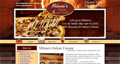 Desktop Screenshot of milanoscuisine.com